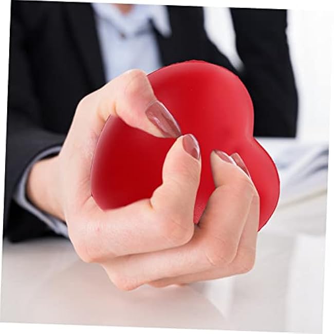 Heart Shaped PU Hand Grip Ball for Finger Strengthening Stress Relief Squeeze Therapy Trainer for Carpal Tunnel Rehabilitation and Hand Fitness