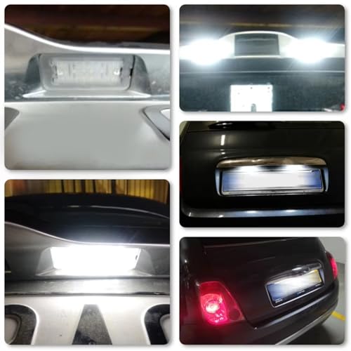 Kit de luces de matrícula trasera de alta durabilidad para Fiat 500 accesorios de automóvil 3