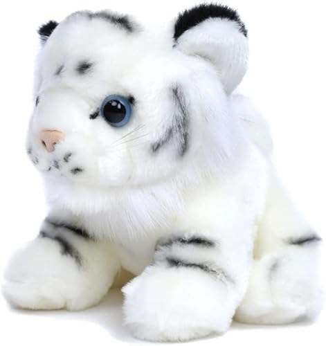 Plushland Tigre blanco Sentado 8" juguetes de peluche peluche súper suave invierno vacaciones (blanco)