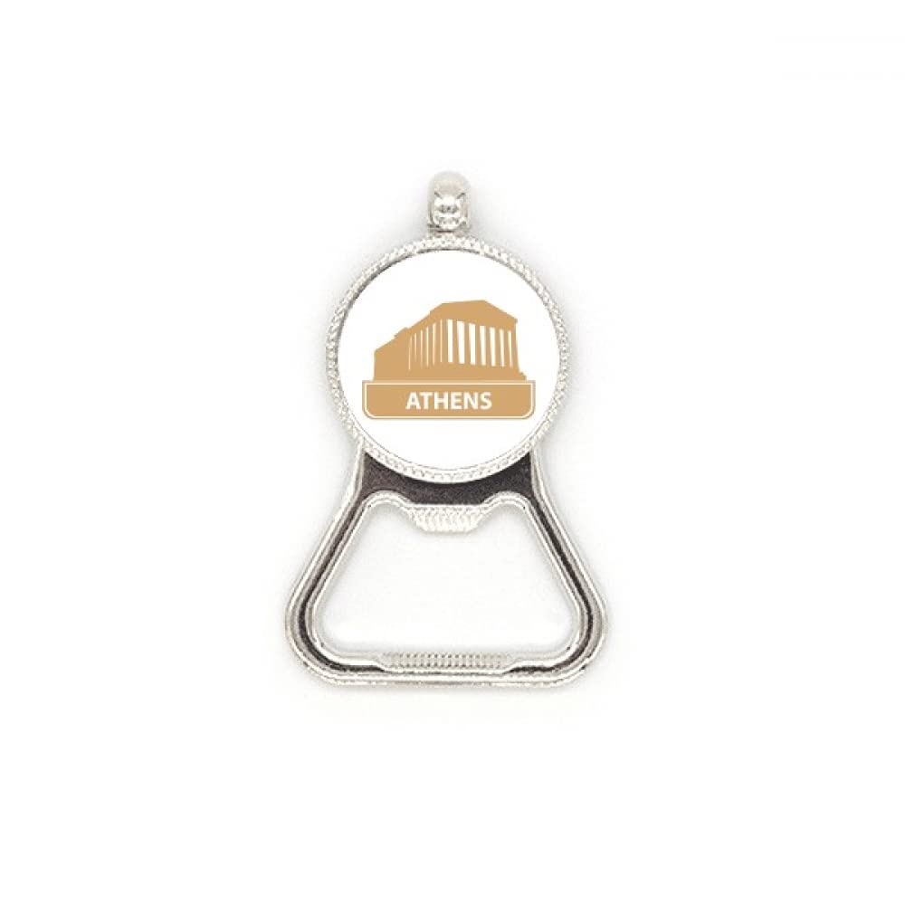 Décapsuleur Grèce Athènes en acier inoxydable jaune idée cadeau originale