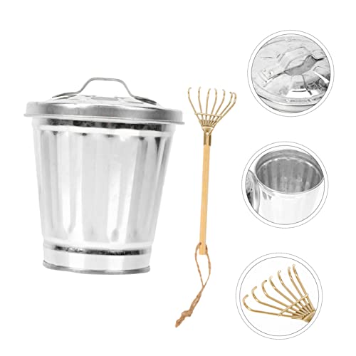 Bote de basura decorativo compacto Yardwe para escritorio miniatura 6