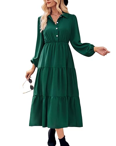Encuentra reviews de Vestido verde botella disponible en línea. 7