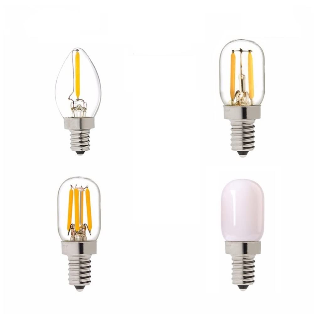 Fengyan Bulbi Domestici 50pcs / lot. AC110V / 220V E12 E14 LED Frigorifero lampadina GUIDATO Lampadina notturna del filamento C7 T20. Lampade decorative della lampadario delle luci di Edison dimmerabi