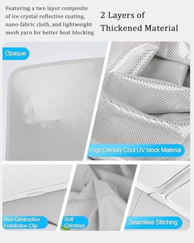 Image of Roof Sunshades for Tesla Model Y Juniper 2025 Glass Roof Sunshade Accessories，No Sag Foldable Retractable Sunroof Heat Insulation Cover Top Window Uv Sun Blocking Heat for Model Y Sun Shade