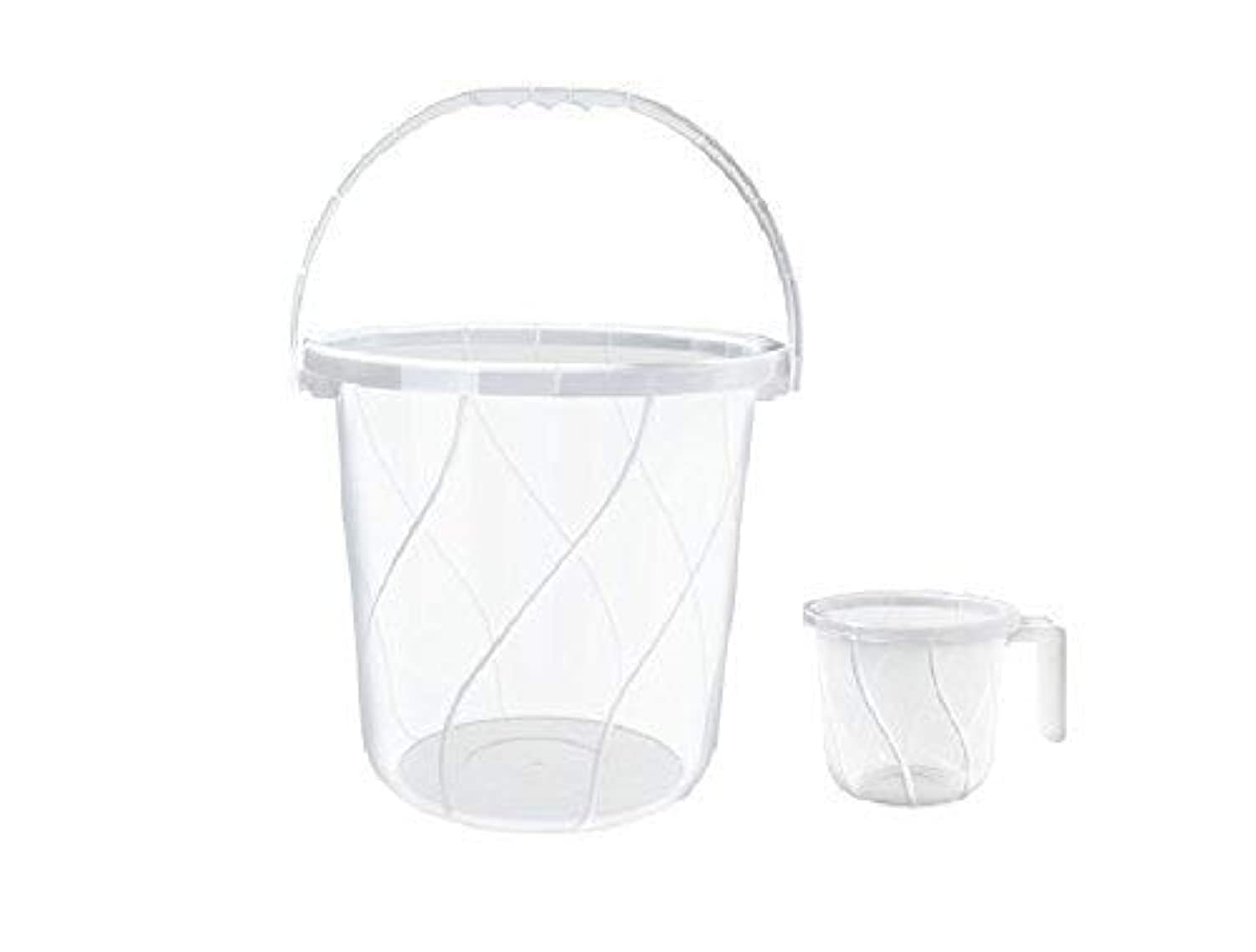 Plastic Bucket, Mug a Set Bathroom Bucket (16 Liters), Mug (1 Liter) for Bothroom Set of 2 PCS Multi Colours Avalable (B0CXXDYQ87) Amazon Price History, Amazon Price Tracker