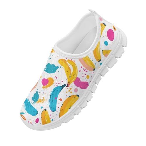 Casual Slip On Outdoor Shoes Lightweight Comfort Tennis Sneakers Boys Girls Elastic Soft Walking Shoe for Workout US 11-15 White Sole2