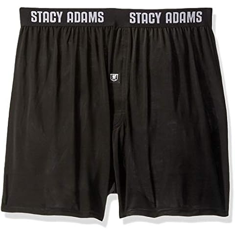 STACY ADAMS Men's Big and Tall Boxer Short, Black, XX-Large Cover