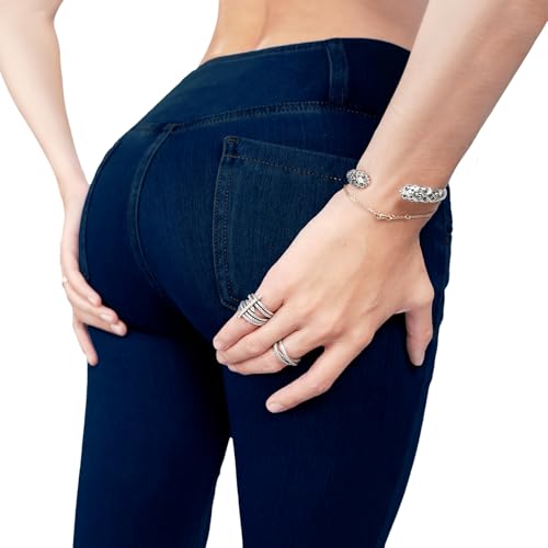Women's High Waisted Flared Stretch Jeans Jeans for Women Butt Lifting Jeggings Unique Crossed Waist Design4
