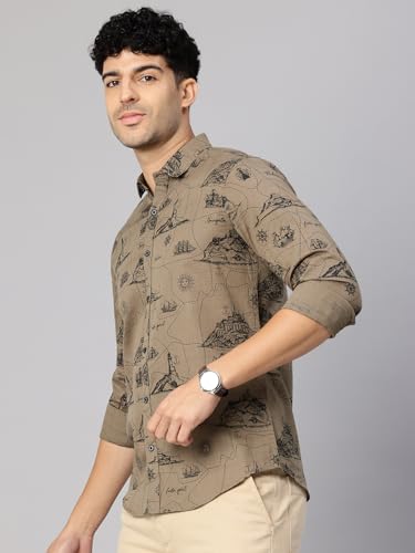Image of Majestic Man Men's Stylish Unique Print Casual Shirt - Pure Cotton| Full Sleeve | Trendy & Comfortable