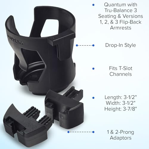 image for AlveyTech Cup Holder for Quantum Power Chairs with Tru-Balance 3 Seati