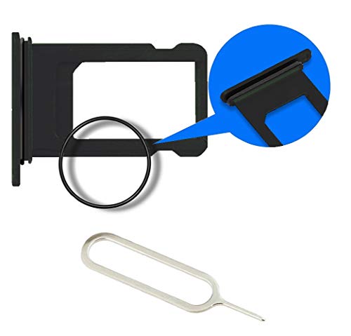 MMOBIEL Vassoio Supporto Carta SIM Slot di Ricambio compatibile con iPhone SE 2022 A2783, A2595, A2785, A2782, A2784 / SE 2020 A2275, A2296, A2298 / 8 A1863, A1905, A1906, A1907 4.7 inch Incluso Anello in gomma impermeabile e graffetta per l'estrazione del vassoio SIM