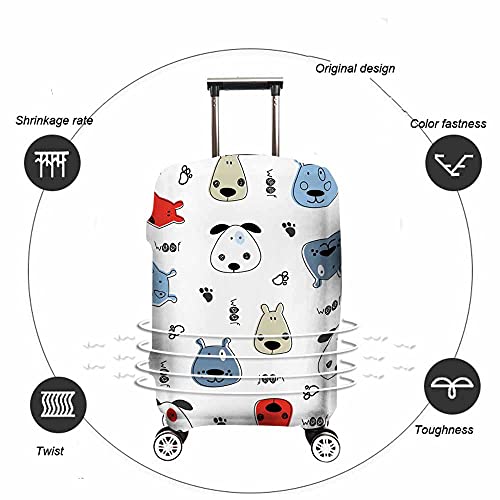 IBILIU Travel Luggage Cover Protector Infinity Grey Suitcase Cover Protectors Washable Luggage Suitcase Cover for 25-28 Inch L2