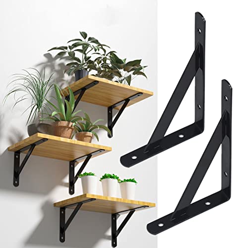 Shelf Brackets Heavy Duty Triangle Shelving Brackets Right Angle Wall Mounted Shelf Supporters Easy to Install Wall Bracket for Shelf,Accessories Included - Image 2