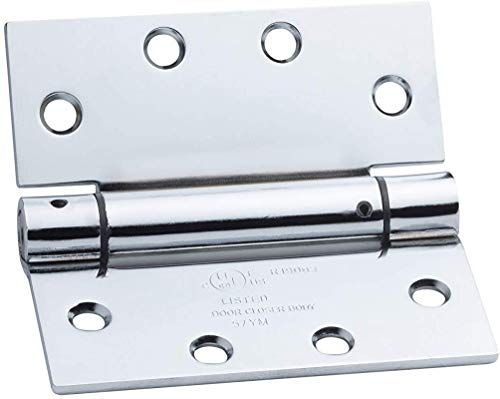 Global Door Controls Cps4545-Us26-3 4.5 In. X 4.5 In. Bright Chrome Steel Spring Hinge - Set Of 3 (3) #TOP1