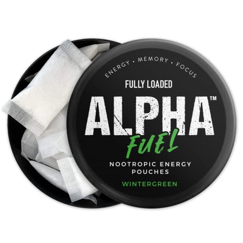 Image of Fully Loaded Alpha Fuel Nootropic Pouches (Wintergreen Fuel) - Nootropic Energy Pouches with Caffeine, Alpha GPC, Tyrosine, Taurine, Guarana and More