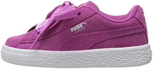 Puma Baby Girls Suede Heart Sneaker, Rose Violet White, 7 Infant | Image 7