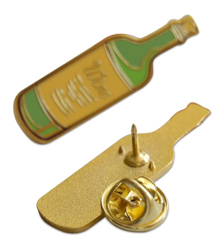 Image of Novel Merk Wine Glass & Barrels - Winery Lapel Pin, Hat Pin & Tie Tack Set - with Clutch Back