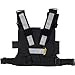 ROBOCUP Radio Chest Harness Vest - Adjustable Utility Organizer with Silent Buckle Closure - Full-Size Ham Radio Pouch, Secure Fit, Work Gear with D-Ring, Reflective Safety Stripes, Hook & Loop Patch
