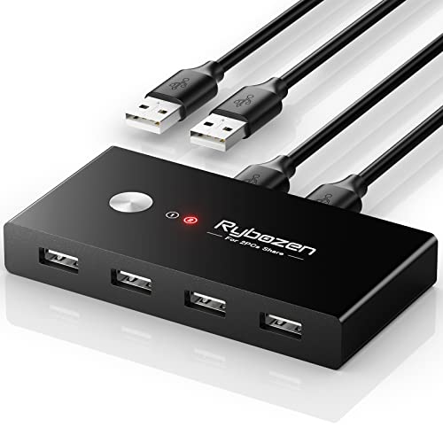 USB Switch Selector 2 Computers Sharing 4 USB Devices USB 2.0 Peripheral Switcher