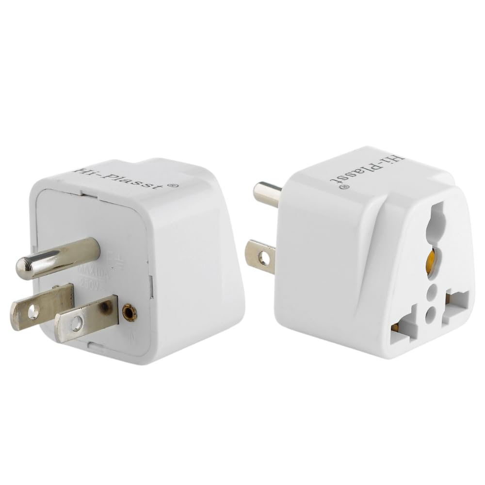 Hi-Plasst (Pack of 1) US Travel Adapter Converter - 3 Pin Type B Plug with Universal Socket, India to USA Converter for United States, Canada, Mexico, Japan, Taiwan, Philippines-image-40