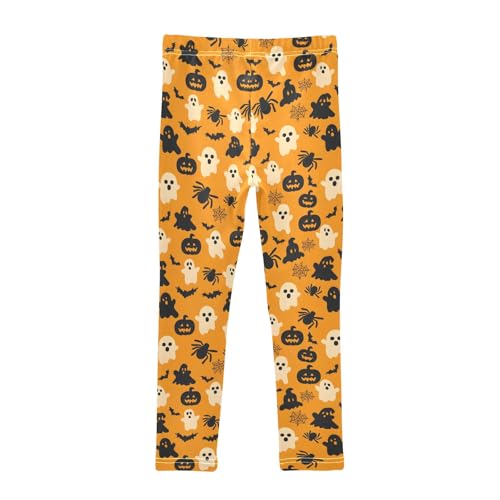 Girls' Athletic Leggings Ankle Length Yoga Dance Pants Kids Teen 4T Spider Ghost Pumpkin Bat2
