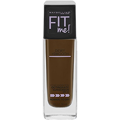 Maybelline Fit Me Dewy + Smooth Foundation Makeup, 406 Java, 1 fl. oz. (Pack of 2)