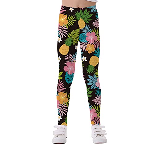 Girls Printed Leggings Yoga Pants Fashion Stylish Stretchy Ankle Length Leggings Spring Basic Full Length Pants2