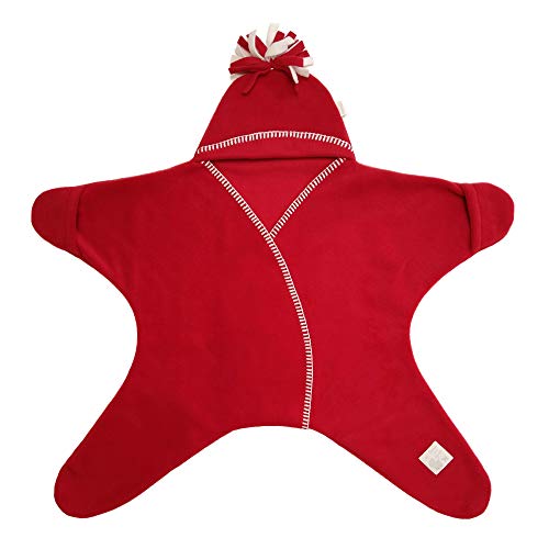 Tuppence & Crumble タッペンスアンドクランブル 星型アフガン Star Wrap スターラップ 4-10ヶ月用 レッド