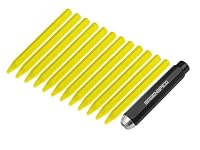Sägenspezi Kreide gelb 12 Stück inklusive Kreide-Halter für 11 mm bis Ø 12 mm (auch in verschiedenen Farben auswählbar) Signierkreide 11 x 110 mm Forstkreide wasserfest