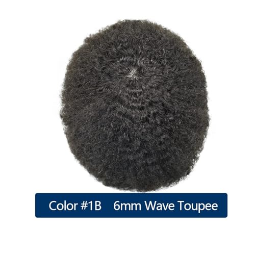 Postiche durable mono facile à installer avec cheveux bouclés afro 6mm - 2