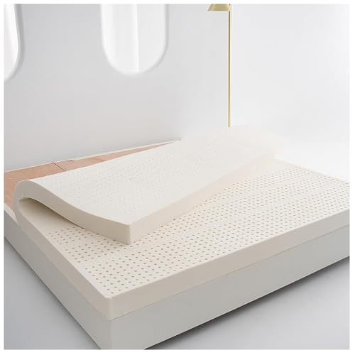 Colchón de látex natural orgánico de alta calidad, ergonómico, transpirable, almohadilla de 2,5 cm de grosor para niños y adultos, comodidad duradera, 100 x 140 cm, solución ecológica para dormir