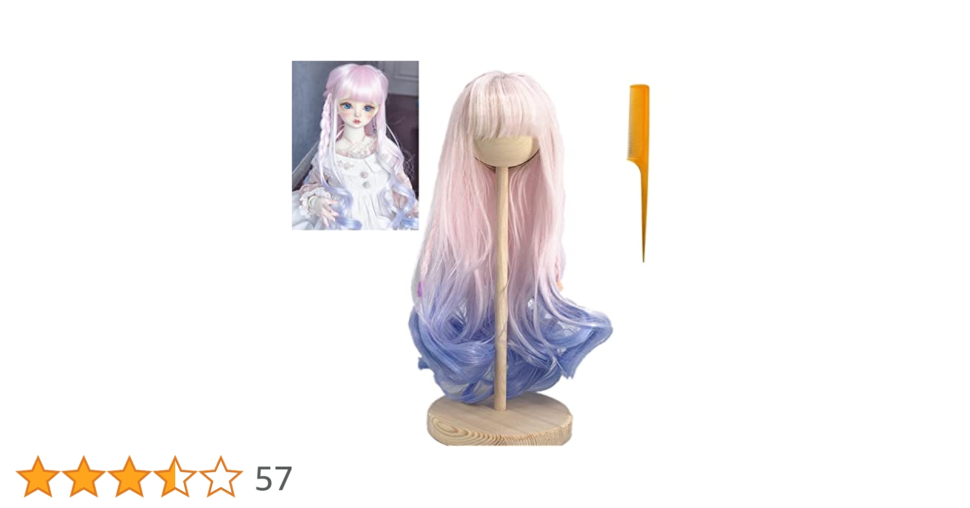 Amazon | 人形 ウイッグ かつら ドール用 1/3 1/6 Bjd SD ドール
