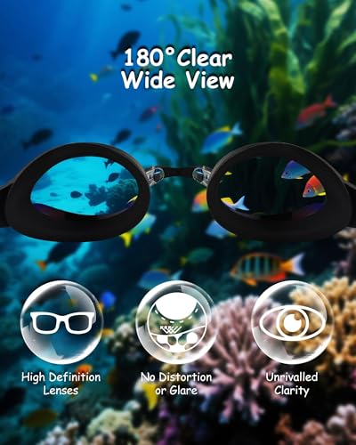 Image of Kids Swim Goggles, Anti-fog and UV Protection with Swim Cap for Age 3-15 Youth Boys Girls Toddler