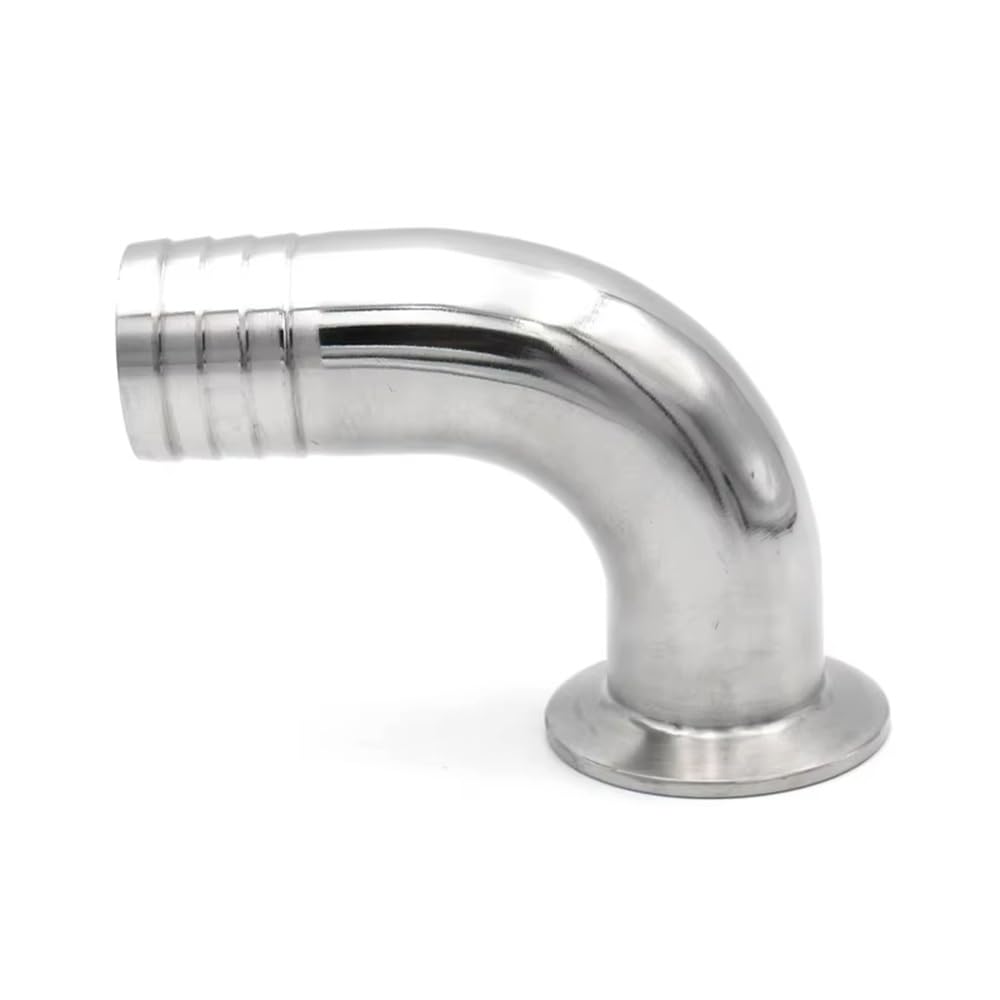 Złączka do węża Barb, kolanko 90 stopni, tulejka sanitarna, 50,5 mm, odpowiednia do średnicy 10-51 mm OD, SS304, 1 sztuka, złącze Tri Clamp