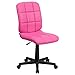 Flash Furniture Mid-Back Pink Quilted Vinyl Swivel Task Office Chair