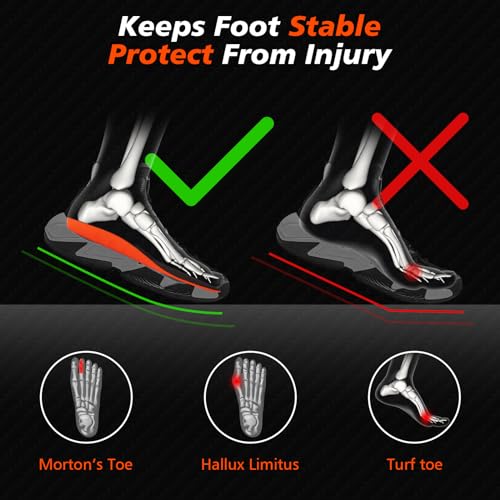 V.Step Carbon Fiber Insoles for Men Women, Shock Absorbing Sport Shoe Insoles for Basketball Volleyball Running Athletics Jump Higher S