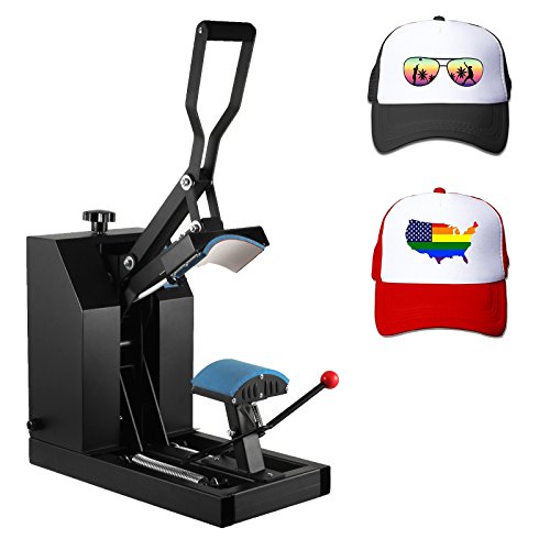 Superland 7x3.75 Inch Hat Press Heat Press Machine with Digital LCD Timer Hat Cap Sublimation Digital Clamshell Cap Press Machine (CP2815-S Hat Press)