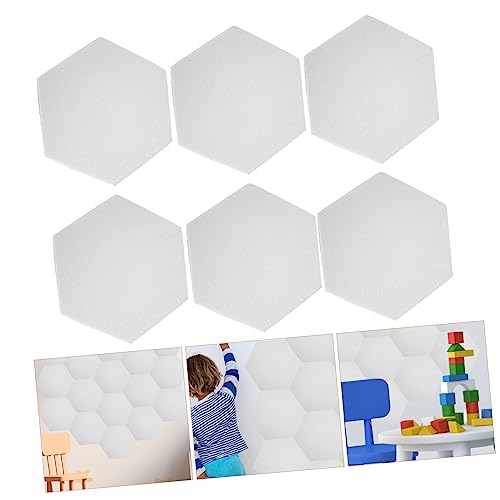 Paneles acústicos absorbentes de sonido Holibanna 6pcs de fibra de poliéster autoadhesivos de reducción de ruido para casa, oficina, estudio y aula miniatura 5