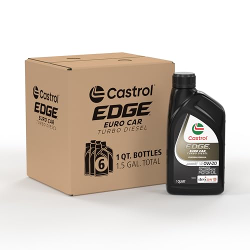 Castrol EDGE Turbo Diesel 0W-20 Advanced Full Synthetic Motor Oil 1 Quart Pack of 6