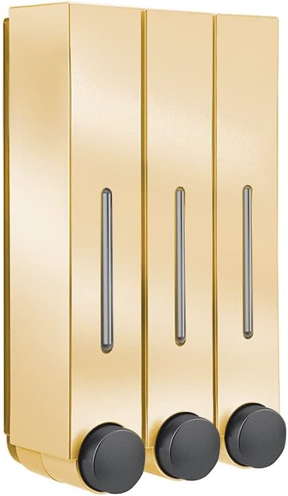 Miniatura 1 de Dispensador de jabón líquido para montaje en pared, dispensador de bomba de ducha de baño de 3 cámaras, prensa manualmente dispensador de jabón de