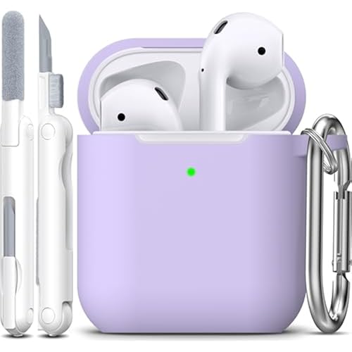 R-fun for AirPods 2nd/1st Case Silicone Cover, Banana Violet