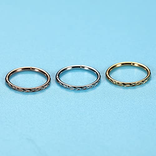 FUNLMO 316L Surgical Steel Hinged Nose Ring Septum Ring Tragus Helix Rook Conch Daith Cartilage Piercing Jewelry2