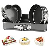 zootop Small Springform Pan Set, 3PCS Nonstick Cake Mold with Removable Bottom Small Detachable Cake...