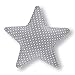 Amilian - Piccolo cuscino decorativo a forma di stella, con pois, grigio, decorativo, morbido e soffice ca. 28 cm