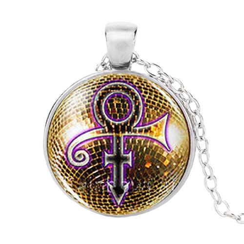 Prince RIP Gold Sign Symbol Shirt Poster Logo Mens Handmade vintage Purple Rain Necklace Pendant steampunk Jewelry chain steampunk buy now online