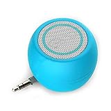VOMAUXIN Portable Mini Speaker for iPhone/iPad/iPod/Tablet, 3W Cellphone Speaker with 3.5mm Aux Input, Clear Loud Sound in Compact Golf Size Body (Blue)