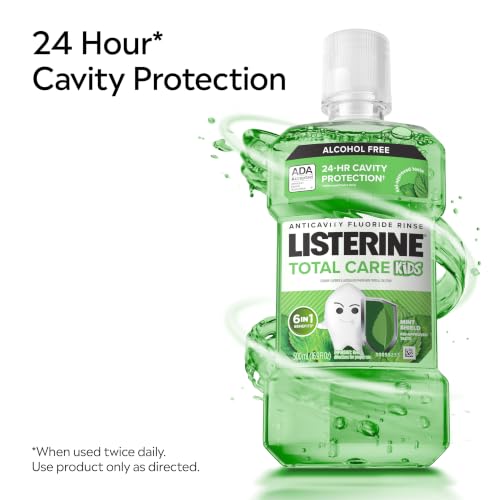 Image of Listerine Total Care Kids Mouthwash, Mint Shield, 16.9 fl. oz /500 mL x 2