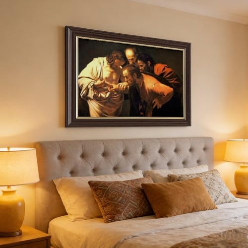 Tableau Caravaggio L'Incrédulité de Saint Thomas 50x76 cm - 4