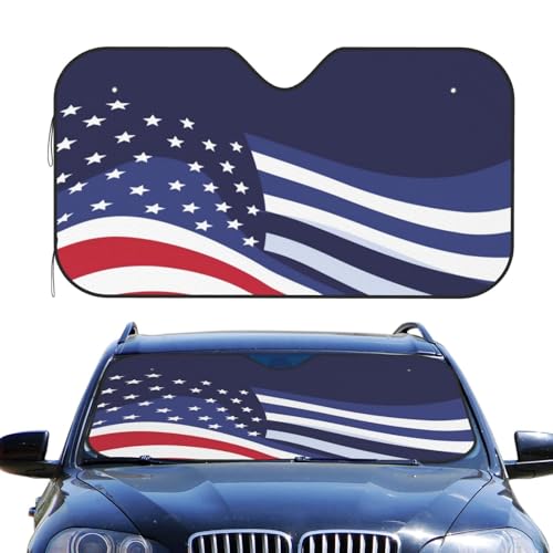 Housses pare-brise drapeau américain bleu et blanc pare-soleil voiture S