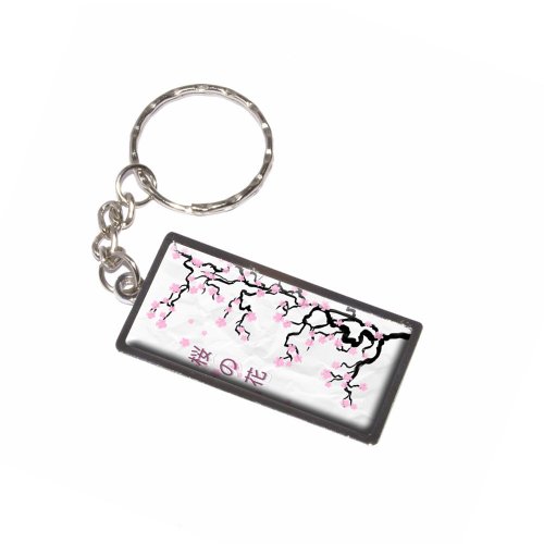 GRAPHICS & MORE Cherry Blossoms - Blossom Tree Japanese Writing Symbols Keychain Key Chain Ring